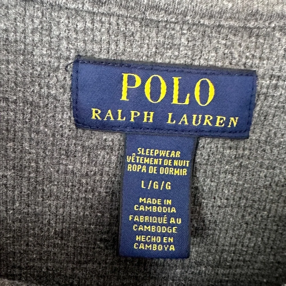 3/$20💥 Polo Ralph Lauren Thermal Long Sleeve Shirt Embroidered Horse Loungewear